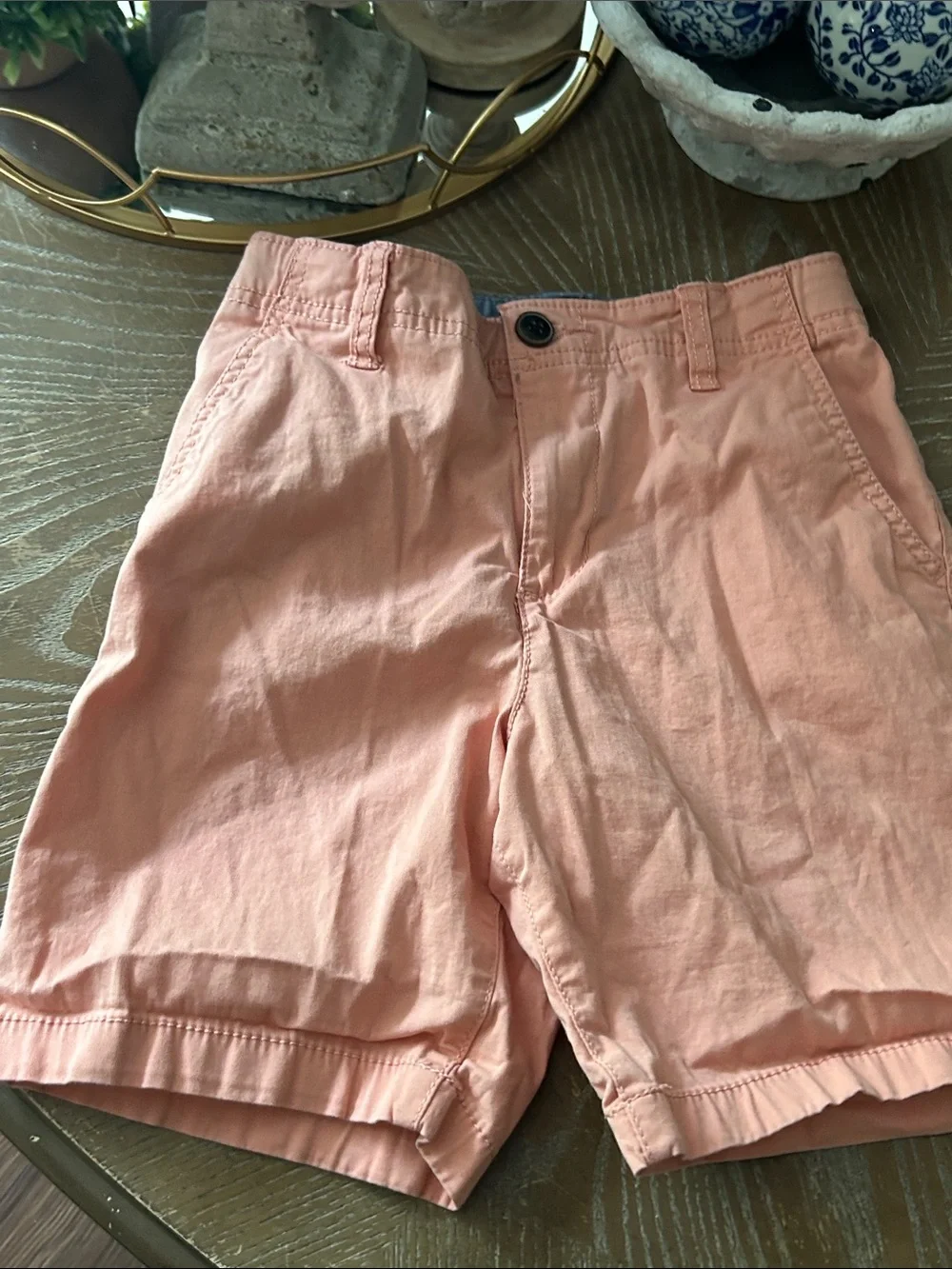 Boys OshKosh Classic Cotton Blend Chino Shorts Salmon Pink size 8